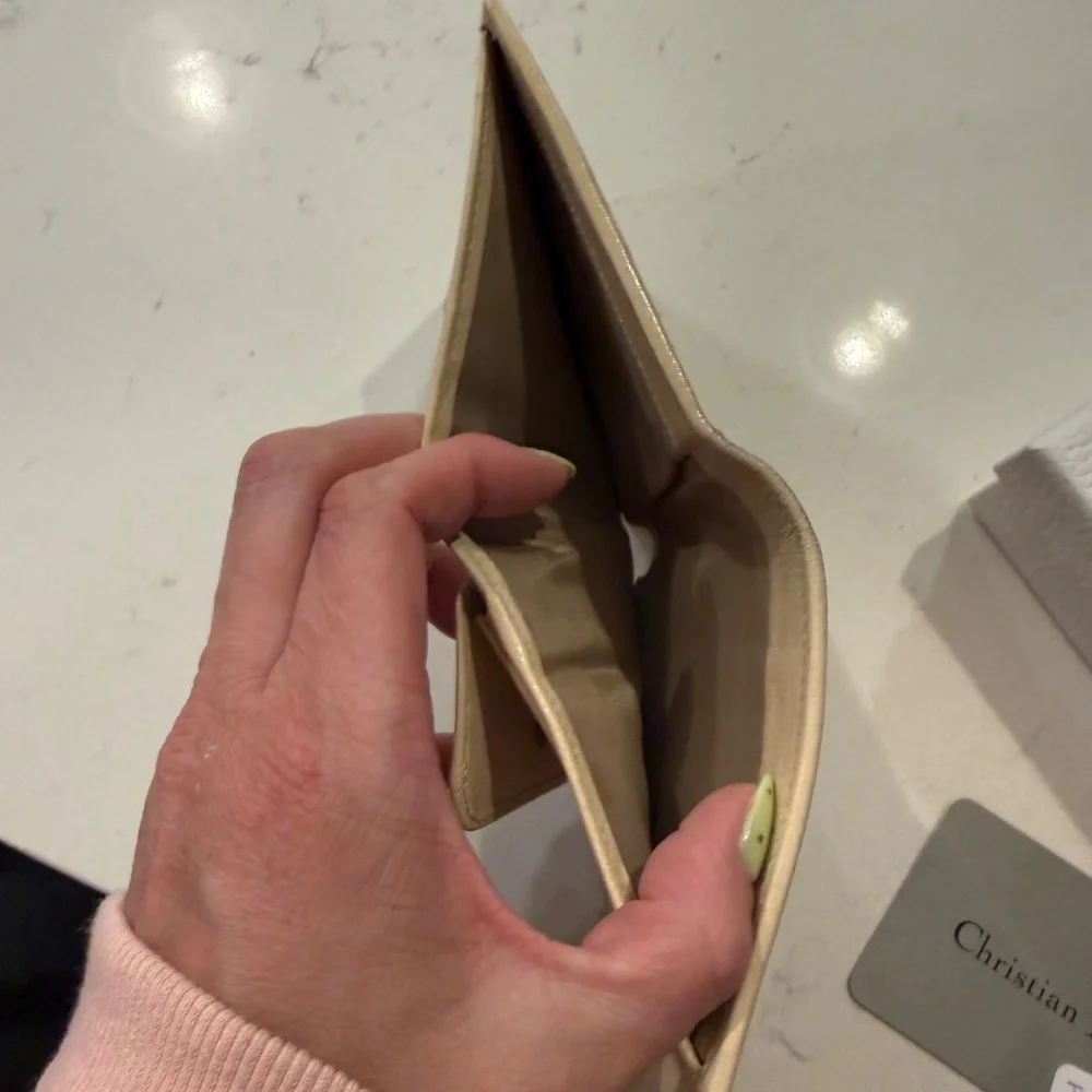 Dior Trotter Flower Embroidered Trifold Wallet